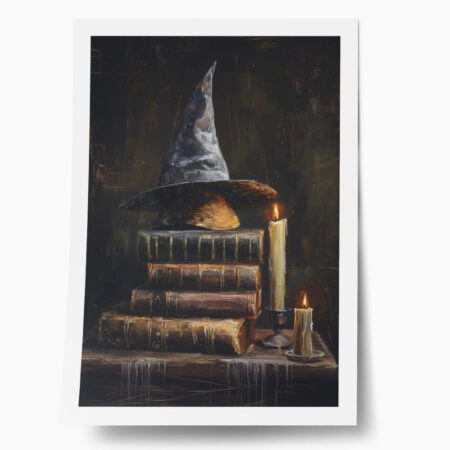 Poster VINTAGE AUTUMN HALLOWEEN BOOKS AND HAT 4 - 