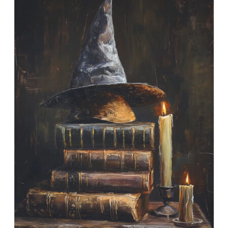Poster VINTAGE AUTUMN HALLOWEEN BOOKS AND HAT 4 -  Sticky 2