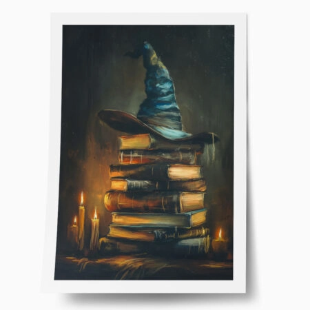 Poster VINTAGE AUTUMN HALLOWEEN BOOKS AND HAT 6 - 