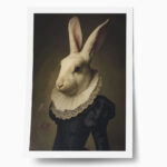 Poster VINTAGE AUTUMN HALLOWEEN BUNNY HEAD