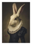 Poster VINTAGE AUTUMN HALLOWEEN BUNNY HEAD