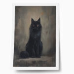 Poster VINTAGE AUTUMN HALLOWEEN CAT