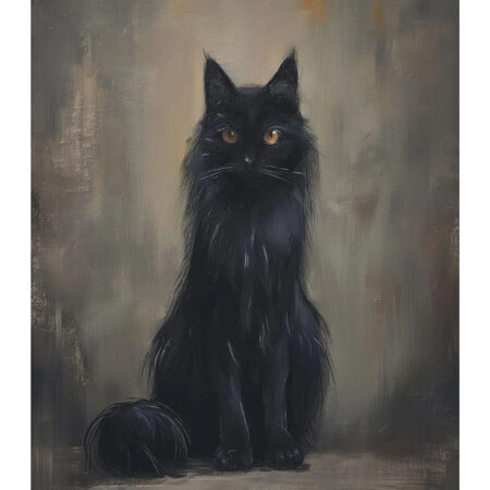 Poster VINTAGE AUTUMN HALLOWEEN CAT -  Sticky 2