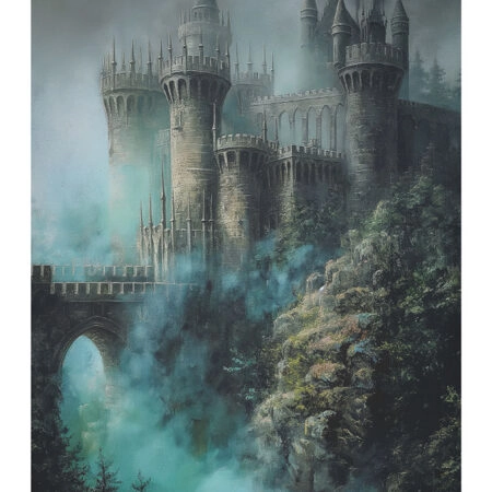 Poster VINTAGE AUTUMN HALLOWEEN DARK CASTLE 10 -  Sticky 2