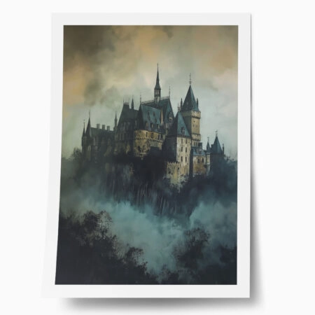 Poster VINTAGE AUTUMN HALLOWEEN DARK CASTLE 7 - 