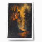 Poster VINTAGE AUTUMN HALLOWEEN DARK CASTLE 8