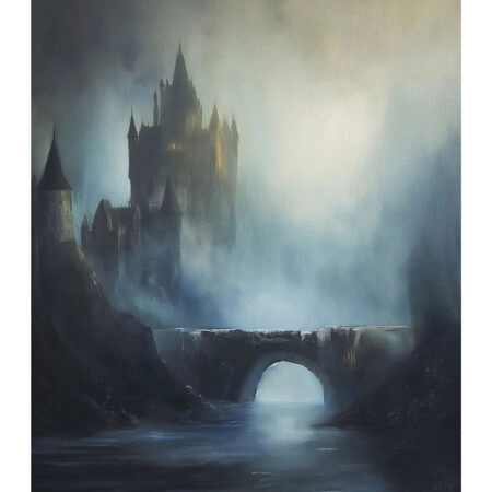 Poster VINTAGE AUTUMN HALLOWEEN DARK CASTLE 9 -  Sticky 2