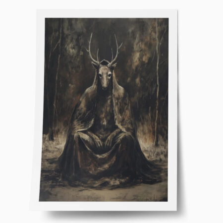 Poster VINTAGE AUTUMN HALLOWEEN DARK WITCH 2 - 