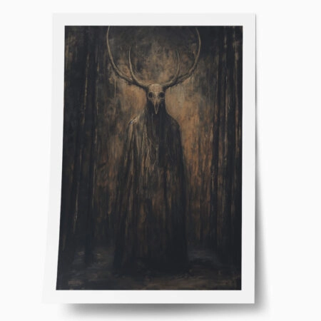 Poster VINTAGE AUTUMN HALLOWEEN DARK WITCH 4 - 