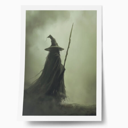 Poster VINTAGE AUTUMN HALLOWEEN DARK WIZARD 2 - 