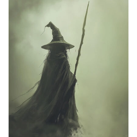 Poster VINTAGE AUTUMN HALLOWEEN DARK WIZARD 2 -  Sticky 2