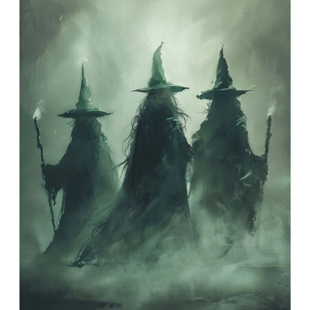 Poster VINTAGE AUTUMN HALLOWEEN DARK WIZARDS -  Sticky 2