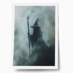 Poster VINTAGE AUTUMN HALLOWEEN DARK WIZARD