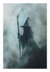Poster VINTAGE AUTUMN HALLOWEEN DARK WIZARD