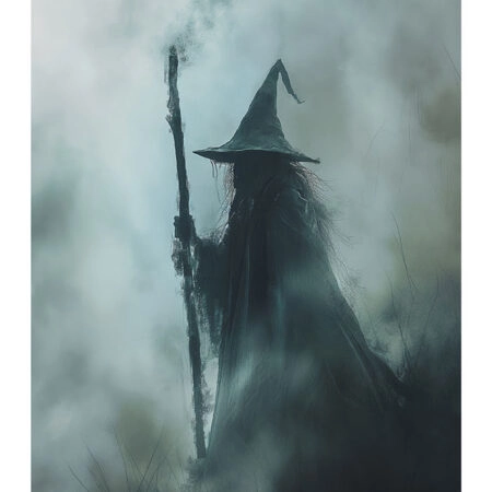 Poster VINTAGE AUTUMN HALLOWEEN DARK WIZARD -  Sticky 2