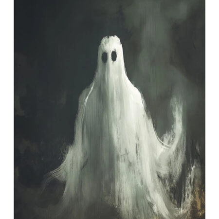 Poster VINTAGE AUTUMN HALLOWEEN GHOST 5 -  Sticky 2