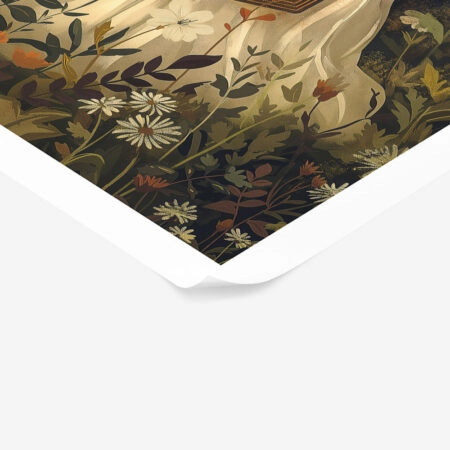 Poster VINTAGE AUTUMN HALLOWEEN GHOST READING -  Sticky 1