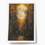 Poster VINTAGE AUTUMN HALLOWEEN MOON