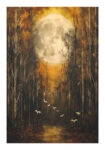 Poster VINTAGE AUTUMN HALLOWEEN MOON