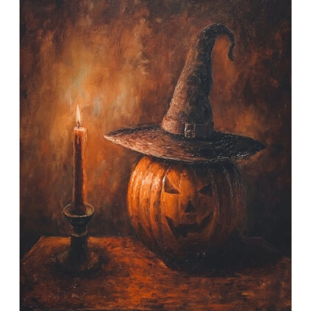 Poster VINTAGE AUTUMN HALLOWEEN PUMPKIN HAT 7 -  Sticky 2