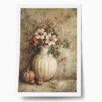 Poster VINTAGE AUTUMN HALLOWEEN PUMPKIN VASE