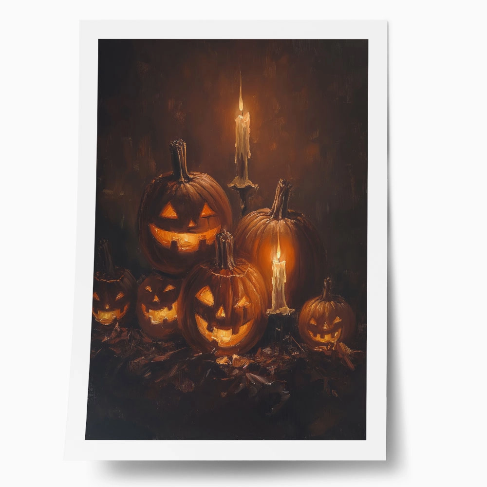 Poster VINTAGE AUTUMN HALLOWEEN PUMPKINS 10