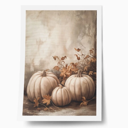 Poster VINTAGE AUTUMN HALLOWEEN PUMPKINS 12 - 
