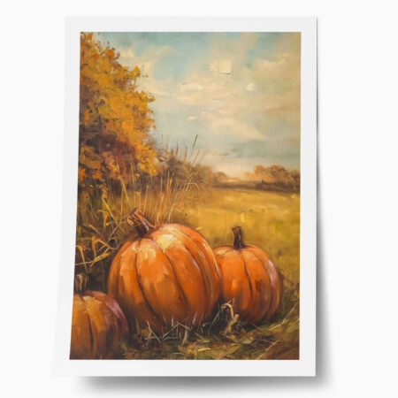 Poster VINTAGE AUTUMN HALLOWEEN PUMPKINS 7 - 