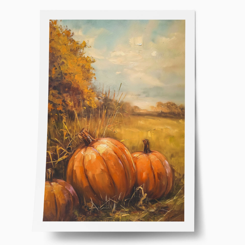Poster VINTAGE AUTUMN HALLOWEEN PUMPKINS 7