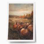 Poster VINTAGE AUTUMN HALLOWEEN PUMPKINS 8