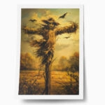 Poster VINTAGE AUTUMN HALLOWEEN SCARECROW