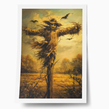 Poster VINTAGE AUTUMN HALLOWEEN SCARECROW - 