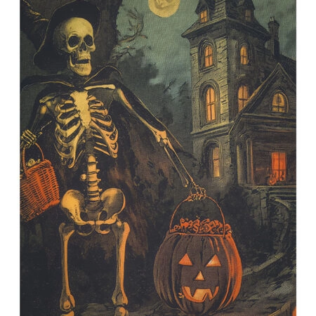 Poster VINTAGE AUTUMN HALLOWEEN SKELETON 2 -  Sticky 2