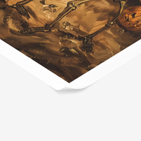 Poster VINTAGE AUTUMN HALLOWEEN SKELETONS DANCING 3 -  Sticky 1