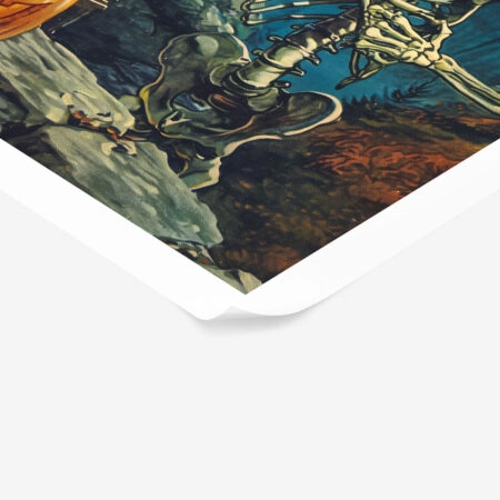 Poster VINTAGE AUTUMN HALLOWEEN SKELETON -  Sticky 1