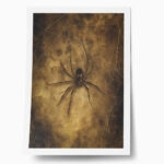 Poster VINTAGE AUTUMN HALLOWEEN SPIDER
