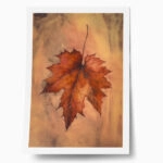 Poster VINTAGE AUTUMN LEAF 2