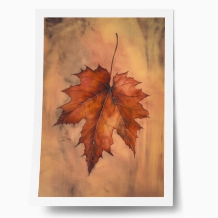 Poster VINTAGE AUTUMN LEAF 2 - 