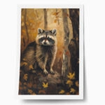 Poster VINTAGE AUTUMN RACOON 3