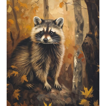 Poster VINTAGE AUTUMN RACOON 3 -  Sticky 2