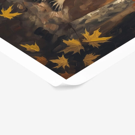 Poster VINTAGE AUTUMN RACOON 3 -  Sticky 1