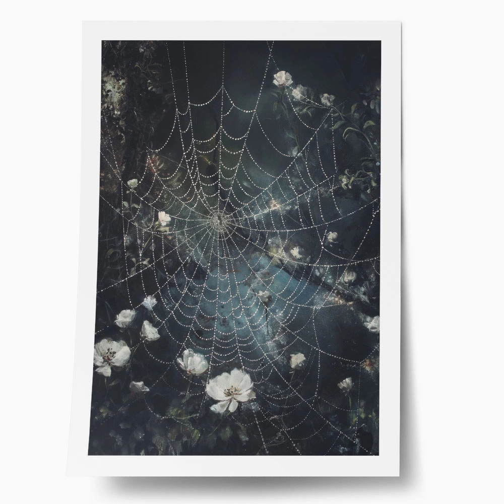 Poster VINTAGE AUTUMN SPIDER WEB 4