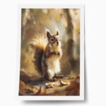 Poster VINTAGE AUTUMN SQUIRREL 4