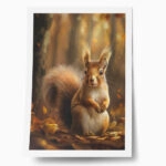 Poster VINTAGE AUTUMN SQUIRREL 6
