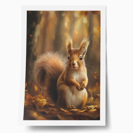 Poster VINTAGE AUTUMN SQUIRREL 6 - 
