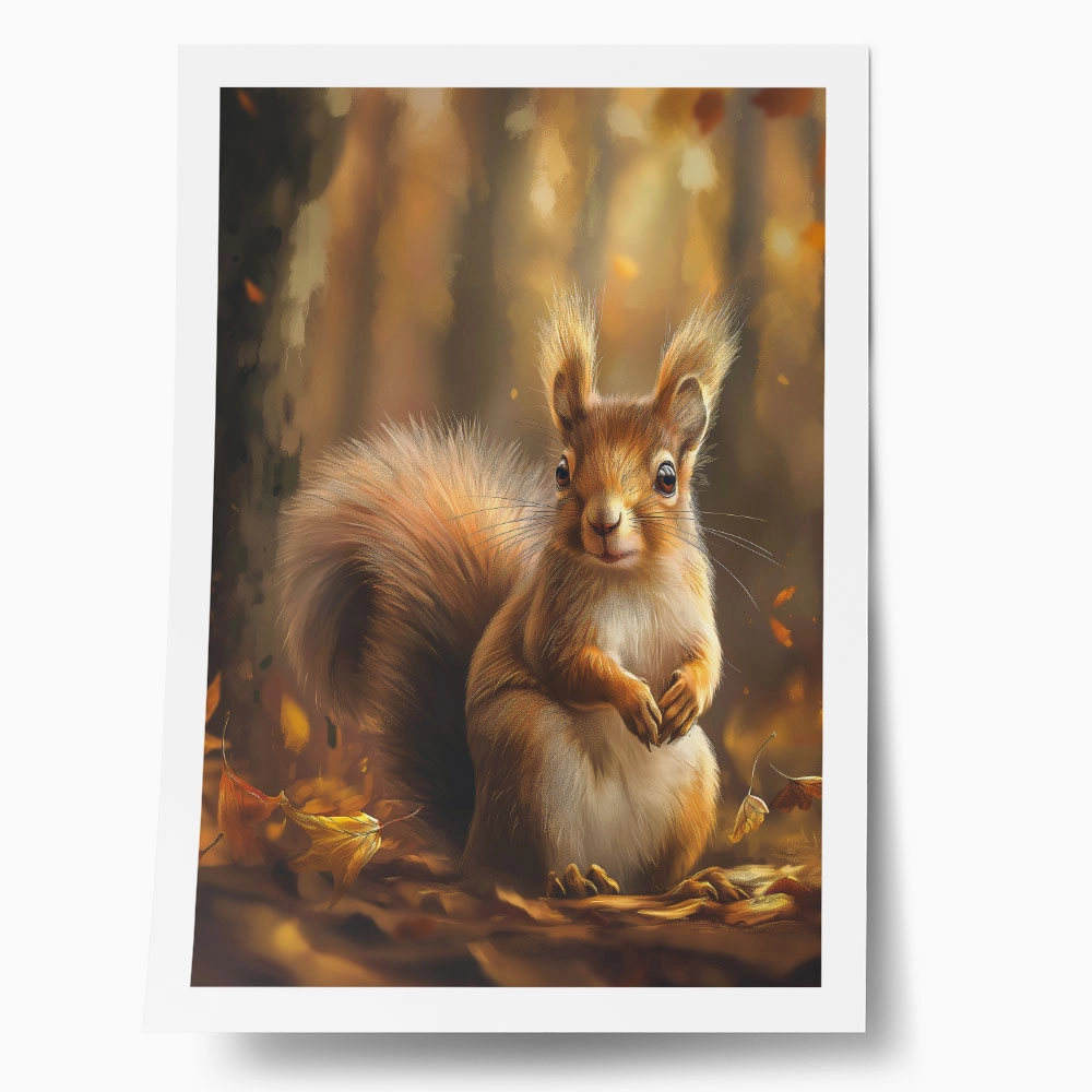 Poster VINTAGE AUTUMN SQUIRREL 6