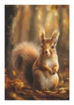 Poster VINTAGE AUTUMN SQUIRREL 6