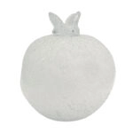 Decorative pomegranate, white handblown glass, ice effect, large - Φ12x12.5cm 12/BOX