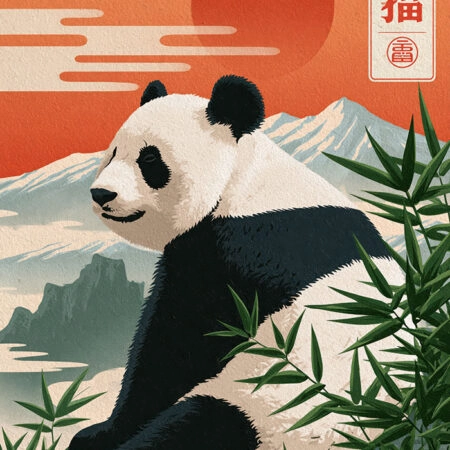 Πίνακας σε Καμβά CHINESE PANDA -  Sticky 5