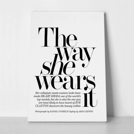 Canvas Print FASHION THE WAY SHE WEARS IT